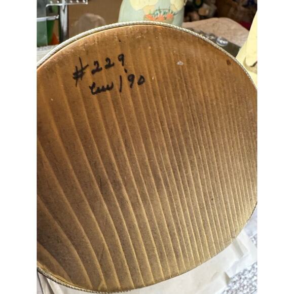 Handcrafted, Vintage Set of 3 Easter Bunnies. Handpainted fabric, wood bases'90 - Picture 6 of 9